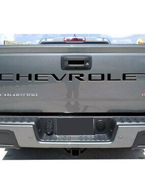 Gloss Black Raised Plastic Tailgate Letters Inserts Chevrolet Colorado 2021 2022